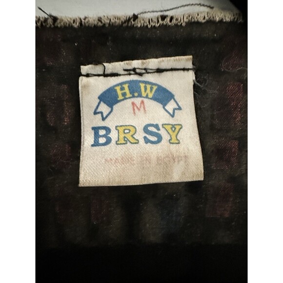 HB BRSY Egyptian Kafkan Dress Black Gold Beaded Sequin Nefertiti Tutankhamun M - Picture 6 of 6